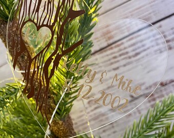 Custom couples christmas ornament - couples ornament - personalized Christmas ornaments - Christmas gift - stocking stuffer