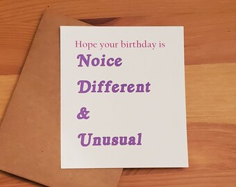 Kath and Kim birthday card noice different unusual