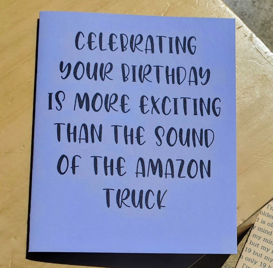 Funny Birthday Card Amazon Birthday Card Etsy