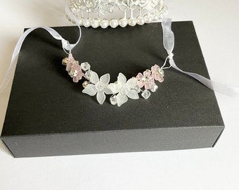 Floral Wedding Corsage, Bridal Accessories,  Wedding Bracelet, Bridesmaid Floral Corsage CR015