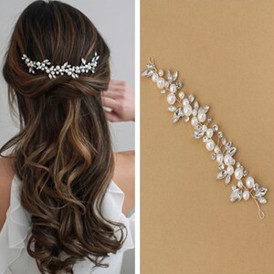 1 piece / Bridal Wedding Vine, Bridal Hair Vine, Floral Crystal Hair Vine , Wedding Hair Accessories, Bridal Headpiece TS1415