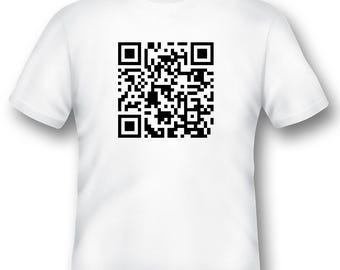 Camiseta con código Data Matrix, camiseta novedosa con escaneo.