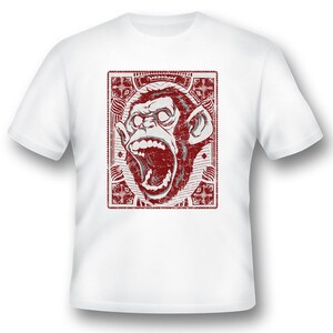 Screaming monkey black or white tee