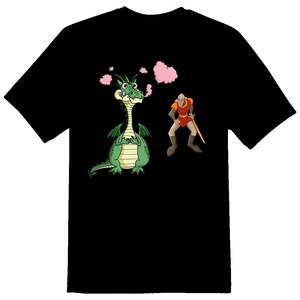 ドラゴンスレイヤーの漫画のユーモア面白い白または黒のTシャツ