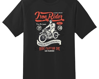 Maglietta Iron Rider "Corri veloce o muori" nera o bianca
