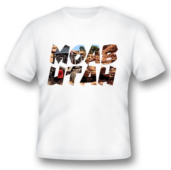 Moab Utah MetallStampfer Spiegel Gulch utv Atv Offroad schwarz oder weiß  T-Shirt -  Österreich