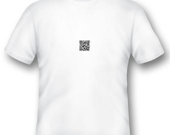 Camiseta con código Data Matrix, diseño "Scan Reads"