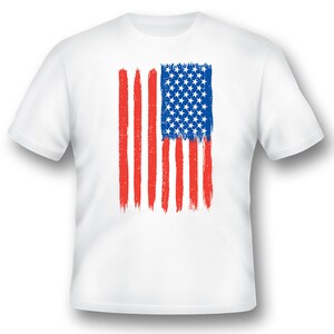 American flag black or white tee