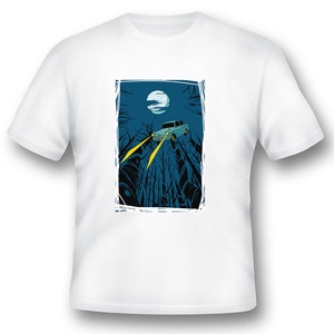 To the moon and back with lights on car Black or White Tee