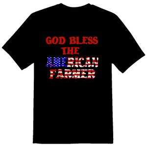 Que Dieu bénisse le fermier américain t-shirt noir ou blanc