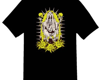 Camiseta negra o blanca de la Santa Muerte