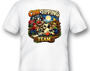 Kuh Kipp Team Kuh Kalb lustiges T-Shirt schwarz oder weiß. Bauernhof Bauer