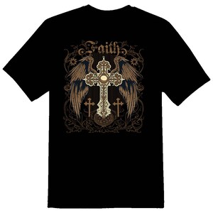 Faith Wings Cross 1217 Tee Shirt 082315