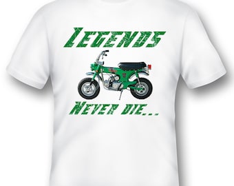 Legends Never Die CT70 pitbike Groen zwart of wit T-shirt