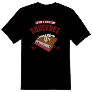 Squeegee screen printing  funny Tee shirt black or white
