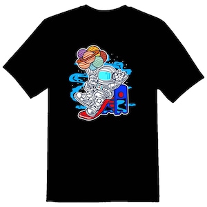 Astronauta deslizante espacial Camiseta negra o blanca