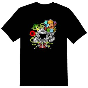 Regalo del astronauta del espacio exterior Camiseta negra o blanca