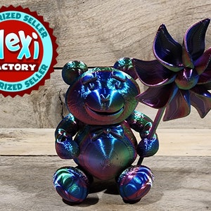 Flexing factory 3D Printed multicolor 3d Bear, with moving parts