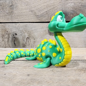 3d Printed multicolor Cartoon Nessie The Loch Ness Monster desktop toy/display