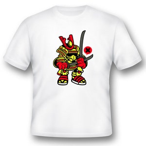 Samurai warrior Tee shirt black or white