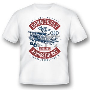 Born to fly across the sky black or white tee