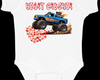 Heart Crusher Monstertruck Valentinstag Body oder Tee