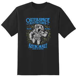 Astronauta 2 aventurero del espacio exterior camiseta negra o blanca 08012016