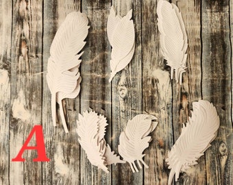 24 Feather Die Cuts for Journals, Tags, Embellishments, Pocket Letters, Junk Journaling And Any Other Crafts.