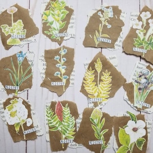 Junk Journal Snippets/Clusters/ Embellishments. Mixed Media Vintage Style Grungy Junk Journal Supplies.
