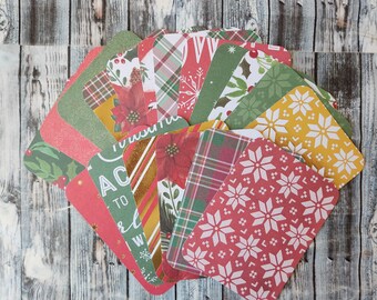 Christmas Journaling Cards, Scrapbooking Planner, 3x4 Note Cards
