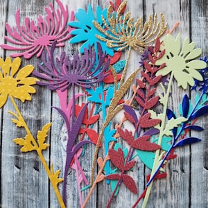 Tiges de fleurs sauvages n°1 Tim Holtz découpées pour des journaux, des étiquettes, des embellissements, des lettres de poche, des journaux indésirables et tout autre bricolage.