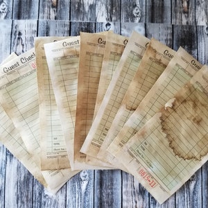 Gastcheques Koffiegeverfd/gebeitst/Effen Ongewenste Journaling Gemengde techniek Scrapbooking Tijdelijke items