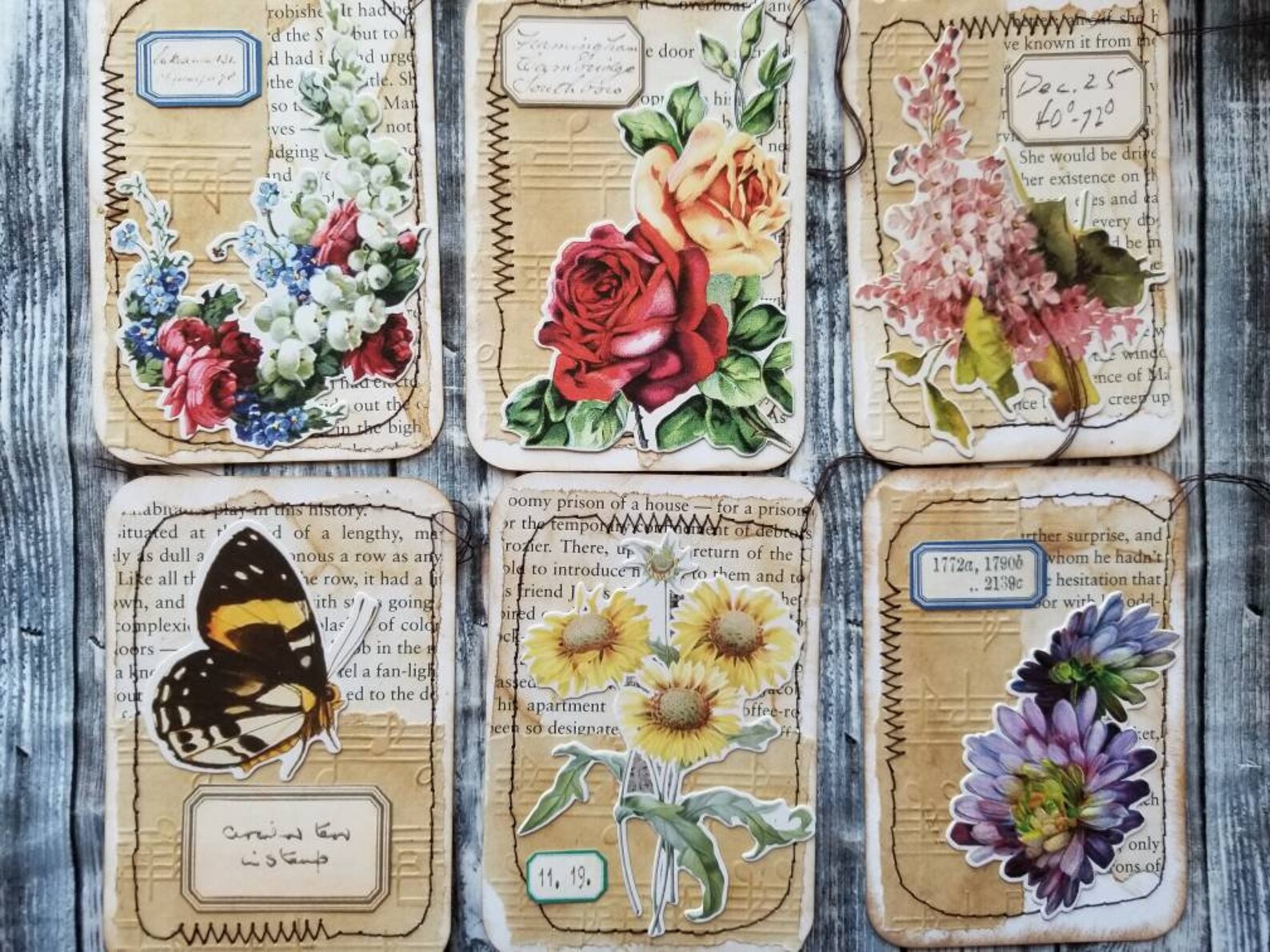 Tim Holtz Botanicals Junk Journal Cards/Spots/ Embellishments. | Etsy