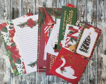 Christmas Journaling Ephemera, Scrapbooking Cards, Planner Embellishments (21 Piece)