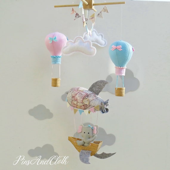 hot air balloon cot mobile