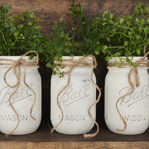 Mason Jar Set, Mason Jar Decor, Mason Jars, Mason Jar Centerpiece, Floral Centerpiece, Farmhouse Decor, Farmhouse Jar, Rustic Decor, Floral