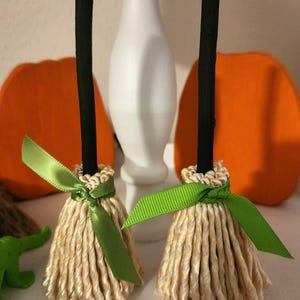 Mini Witch Broom, Tiered Tray Decor, Witch&#39;s Broom, Halloween Decor, Witch, Broom, Halloween Tiered Tray, Fall Decor, Halloween Decoration