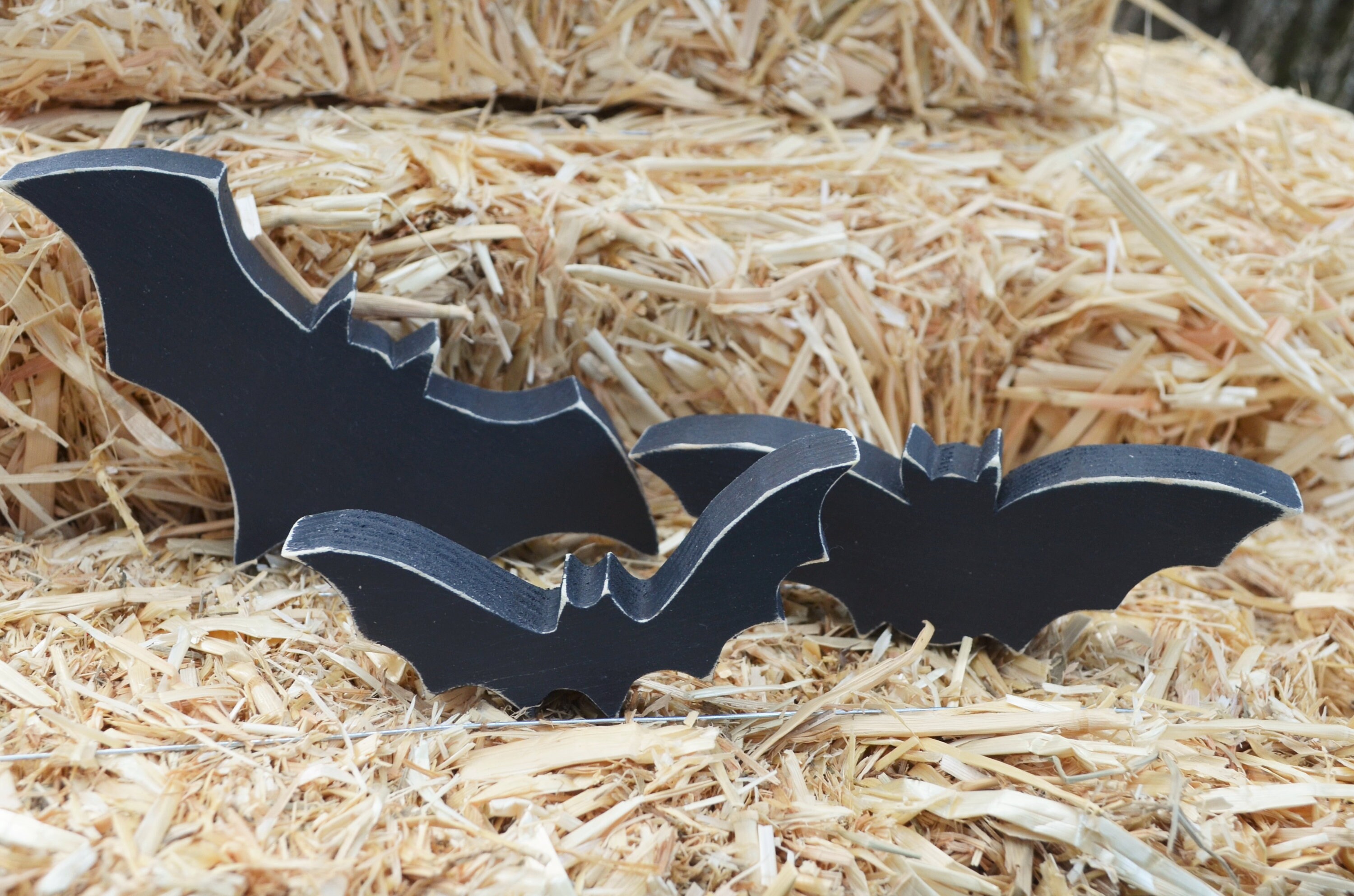 Wood Bats Halloween Decor Bats Halloween Decorations Etsy