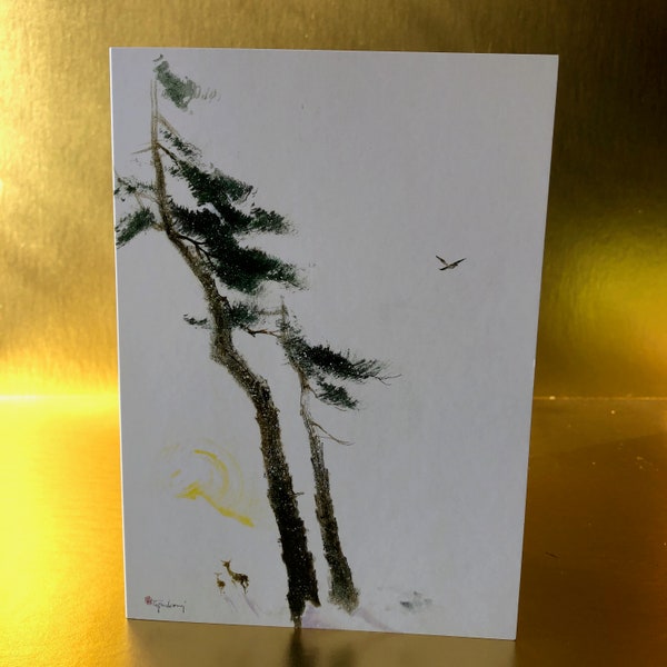 Snowy Paradise Holiday Cards by Tyrus Wong