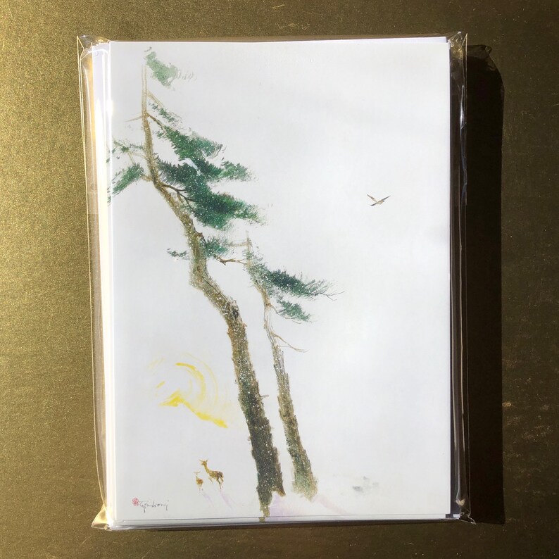 Snowy Paradise Holiday Cards by Tyrus Wong image 2