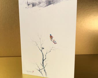 Over the Hills Christmas cards by Tyrus Wong