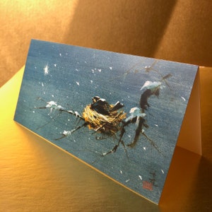 Winterse Nest-kerstkaarten van Tyrus Wong
