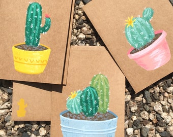 Hand painted Cactus Cards | Set of 3 |