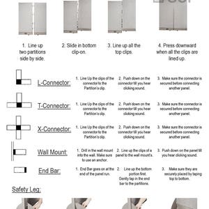 GOF Office Freestanding Partition 30W x 60H, Room Divider, Wall Panel, Space Cubicle 30w x 60h zdjęcie 6