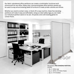GOF Office Freestanding Partition 30W x 60H, Room Divider, Wall Panel, Space Cubicle 30w x 60h image 5