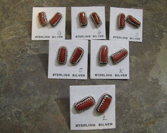 Sterling Silver Pearl/Bead Earring Studs by Chris Etsitty #E137 A-Q 