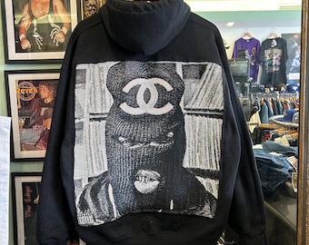 Sudadera con capucha personalizada reciclada Westside Gunn Griselda Mixtape Tapestry Graphic Hoodie negra Tallas para hombre