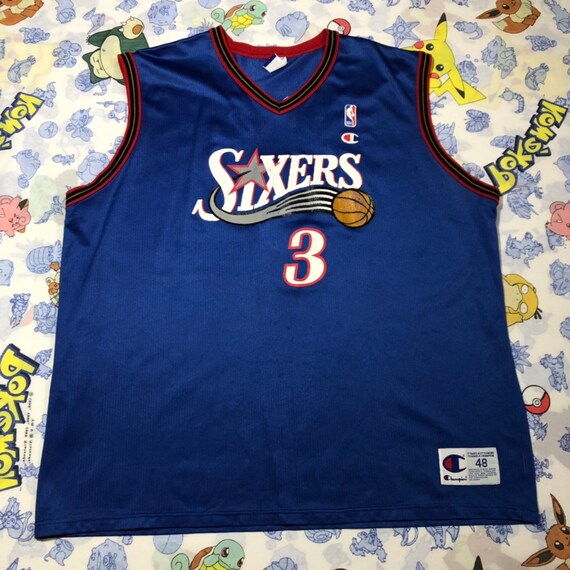 iverson blue sixers jersey