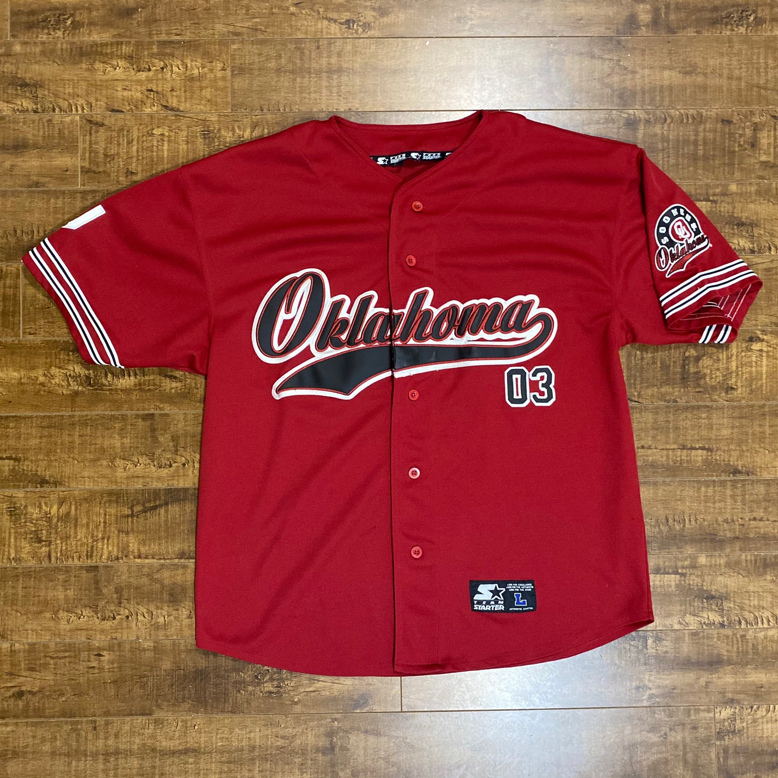 Starter Oklahoma Sooners Baseball Jersey Weg Rot 90er Jahre Etsy
