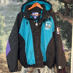 Charlotte Hornets Starter Jacket - Etsy Charlotte Hornets Starter Jacket - Etsy